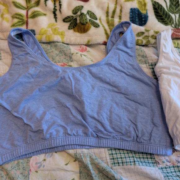 2 Fruit of the Loom Sports Bras White And Blue - Picture 4 of 6